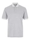 Eleventy Grey Polo Shirt With Classic Collar In And Front Button Closure In Cotton Man In Grey