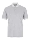 Eleventy Grey Polo Shirt With Classic Collar In And Front Button Closure In Cotton Man In Gray