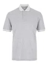Eleventy Grey Polo Shirt With Classic Collar In And Front Button Closure In Cotton Man In Gray