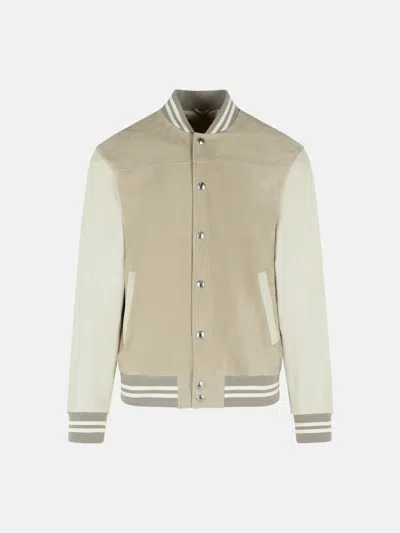 Eleventy Grey Sheepskin Bomber Jacket In Multi