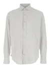 Eleventy Light Grey Cotton Shirt In Grey