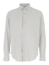 Eleventy Light Grey Cotton Shirt In Multicolor
