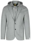 Eleventy Grey Wool Blend Blazer Men In Grey