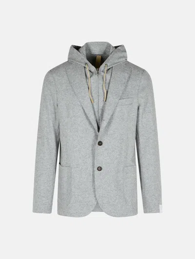 Eleventy Grey Wool Blend Blazer In Gray
