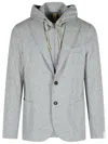 Eleventy Grey Wool Blend Blazer Men In Gray