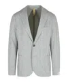 Eleventy Grey Wool Blend Blazer In Gray