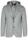 Eleventy Grey Wool Blend Blazer Men In Gray