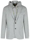 Eleventy Grey Wool Blend Blazer Men In Gray