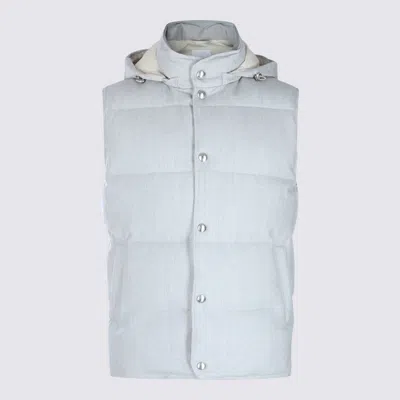 ELEVENTY GREY WOOL DOWN JACKET