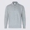 Eleventy Ribbed Crewneck Sweater With Cuffs And Hem In Gray