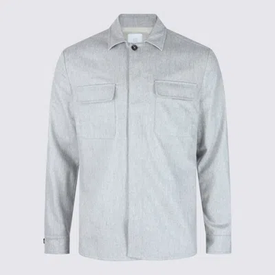ELEVENTY GREY WOOL SHIRT