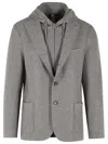 Eleventy Grey Wool Single-breasted Blazer In Gray
