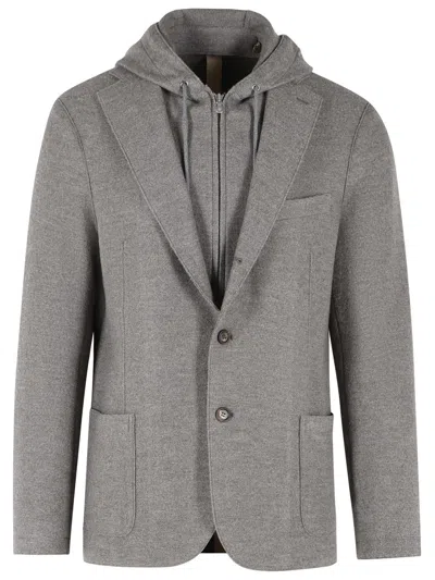 Eleventy Grey Wool Single-breasted Blazer In Gray