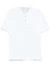Eleventy Henley-neck T-shirt In White