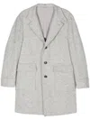 Eleventy Herringbone Coat In Grey