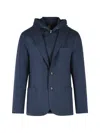Eleventy Blue Polyester-blend Single-breasted Blazer In Blue