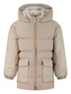 Eleventy Herringbone-detail Down Jacket In Neutral