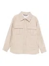 Eleventy Herringbone-pattern Shirt In Neutral