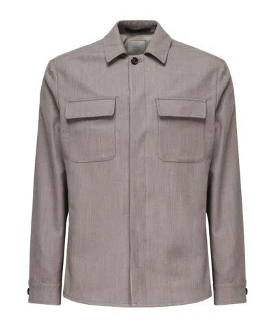 Eleventy Chest Pocket Casual Jacket In Gray