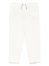 Eleventy Drawstring-waist Cotton Trousers In Neutrals