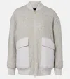 Eleventy Herringbone Wool-blend Down Jacket In Gray