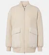 Eleventy Herringbone Wool-blend Down Jacket In Neutral