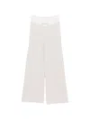 Eleventy 헤링본 니트 드로스트링 스트레이트 팬츠 In White