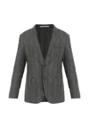 Eleventy Herringbone-pattern Blazer In Gray