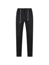 Eleventy Herringbone-pattern Drawstring Trousers In Red