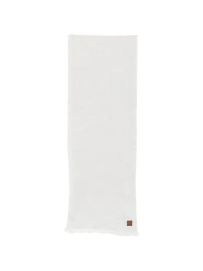 Eleventy 헤링본 패턴 스카프 In White