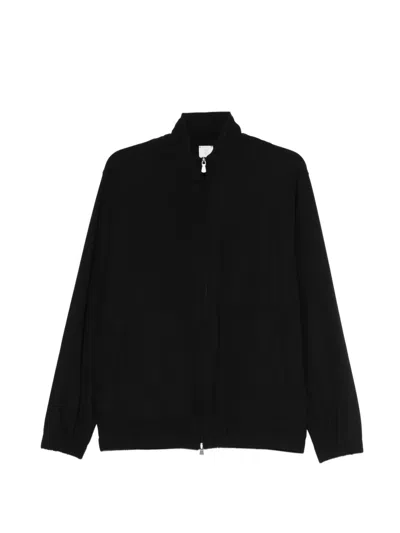 Eleventy High-neck Bomber Jacket In Black