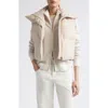 Eleventy Wool Down Vest In Neutral