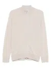 Eleventy High-neck Zip-up Cardigan In Neutral