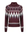 Eleventy High-necked Knitted Sweater In Red
