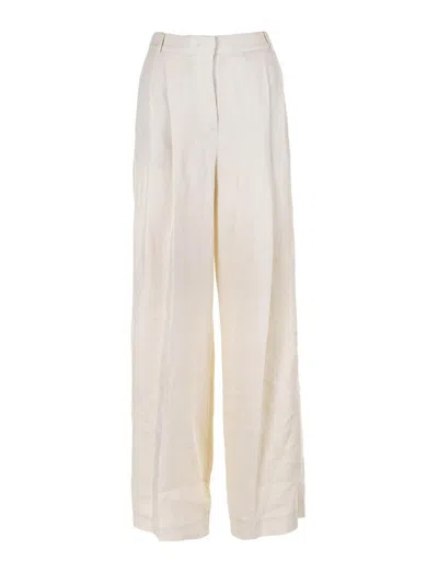 ELEVENTY HIGH-WAISTED LINEN TROUSERS