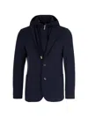 Eleventy Hooded Blazer In Blue