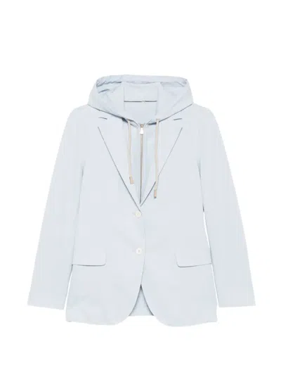 Eleventy Hooded Blazer In Blue