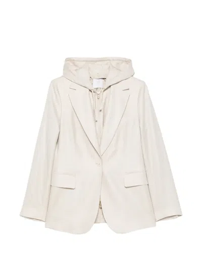 Eleventy Hooded Blazer In Neutral