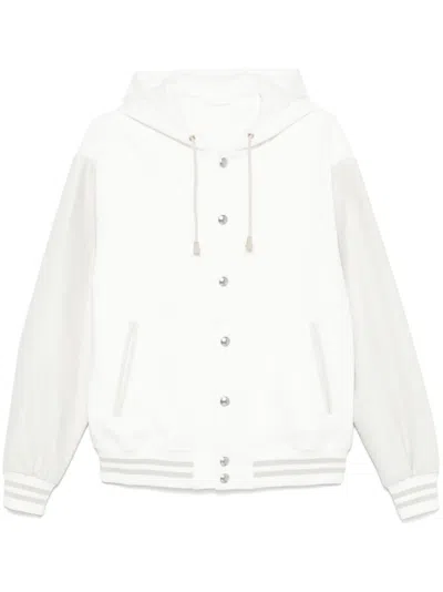 Eleventy Hooded Bomber Jacket In 白色