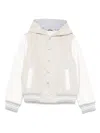Eleventy Hooded Bomber Jacket In Neutrals