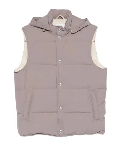 ELEVENTY HOODED BUTTON GILET