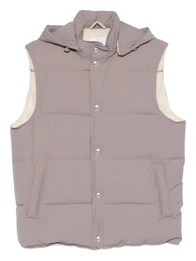 ELEVENTY HOODED BUTTON GILET