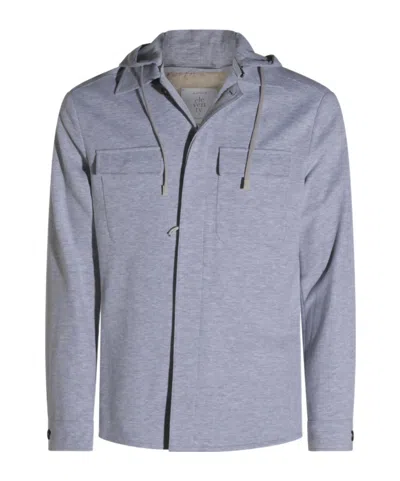 Eleventy Hooded Chest-pocket Jacket In Animal Print