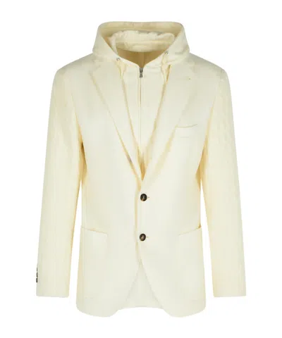 ELEVENTY HOODED DESIGN SUIT JACKET
