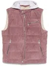 Eleventy Hooded Gilet In 紫色