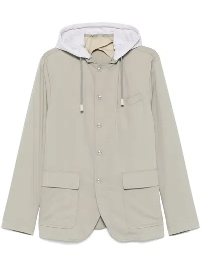 Eleventy Hooded Jacket In 绿色