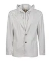 Eleventy Hooded Jacket In Gray