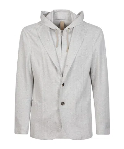 Eleventy Hooded Jacket In Gray