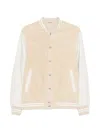 Eleventy Striped Bomber Jacket In Brown