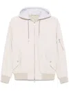 Eleventy Hooded Jacket In Neutrals